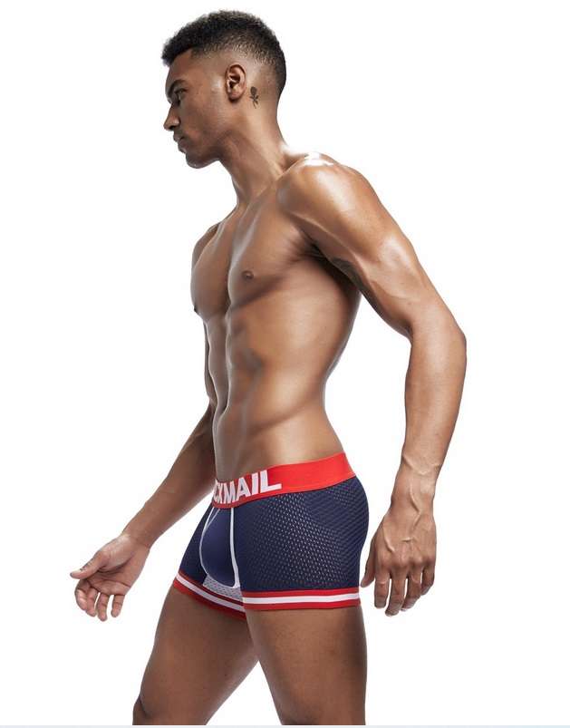 Jockmail Mesh Boxer Navy/Red