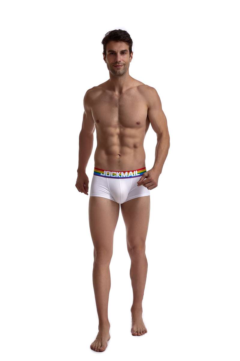 Jockmail Rainbow band Boxer - White