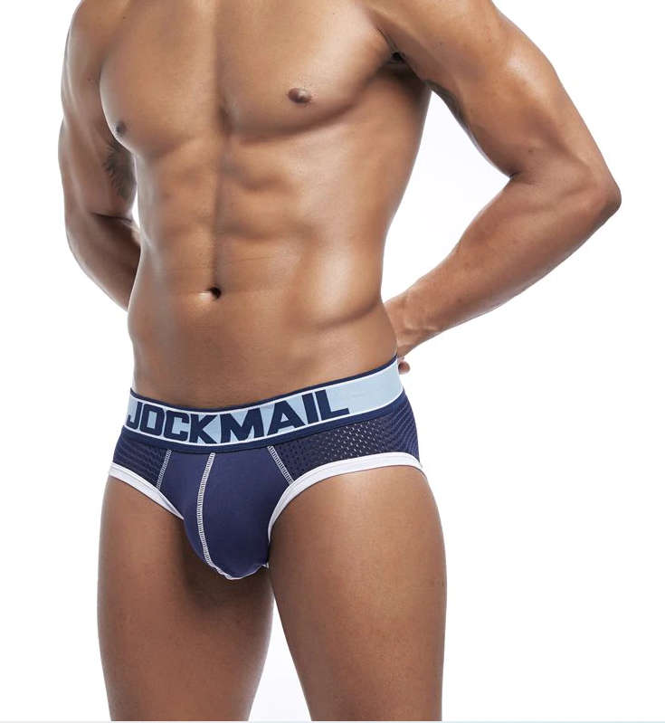 Jockmail Navy and Grey Briefs
