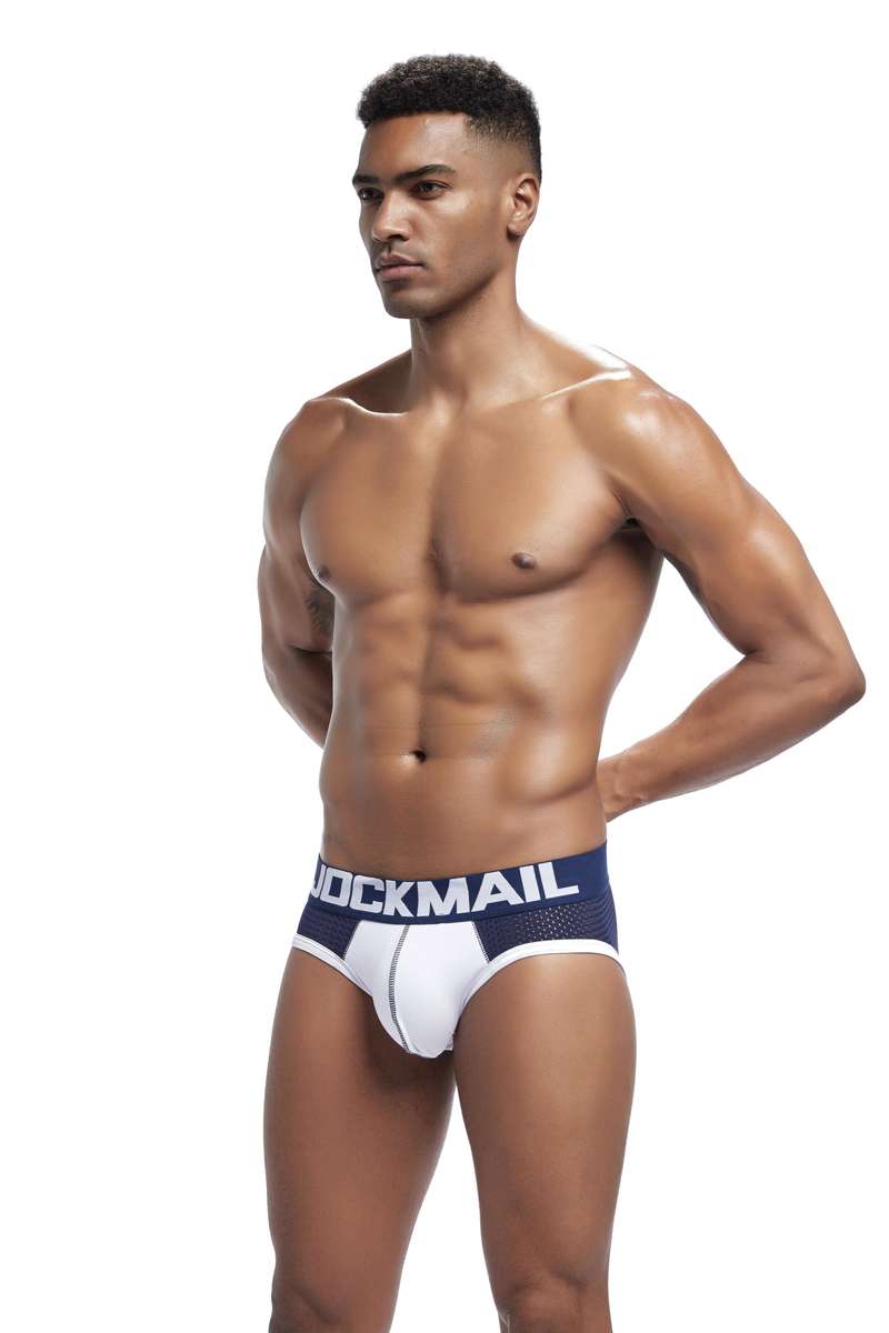 Jockmail Brief Navy/White