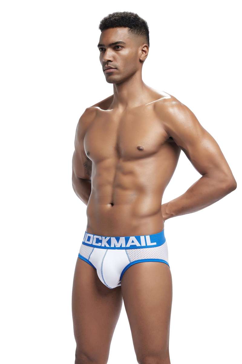 Jockmail Brief White/Blue