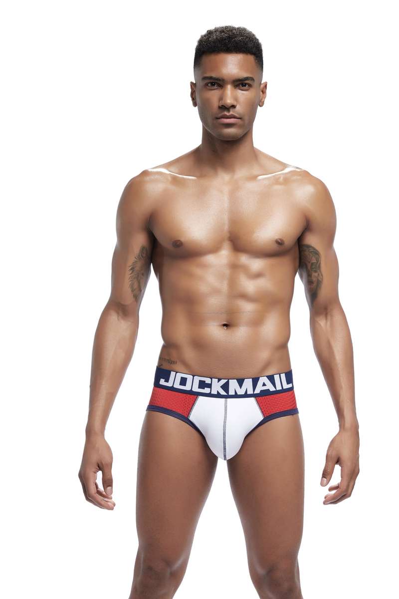 Jockmail Brief White/Red