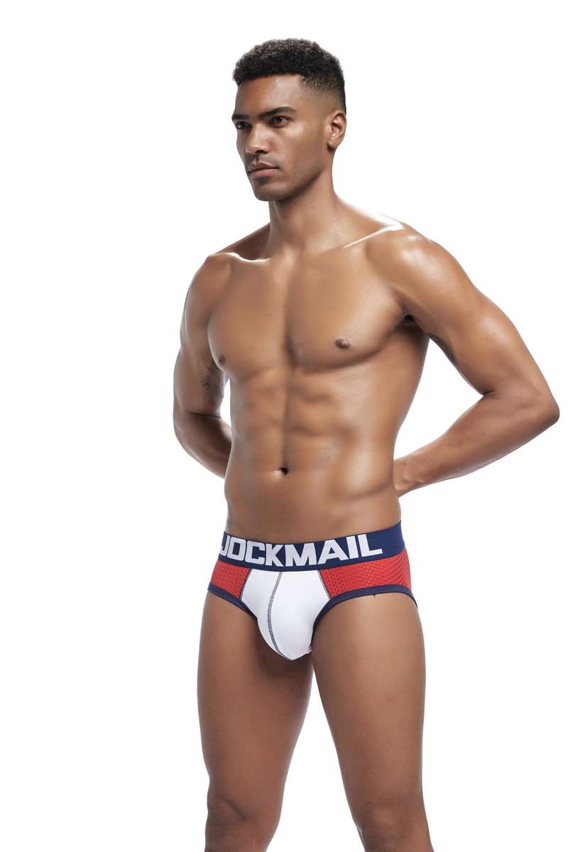 Jockmail Brief White/Red