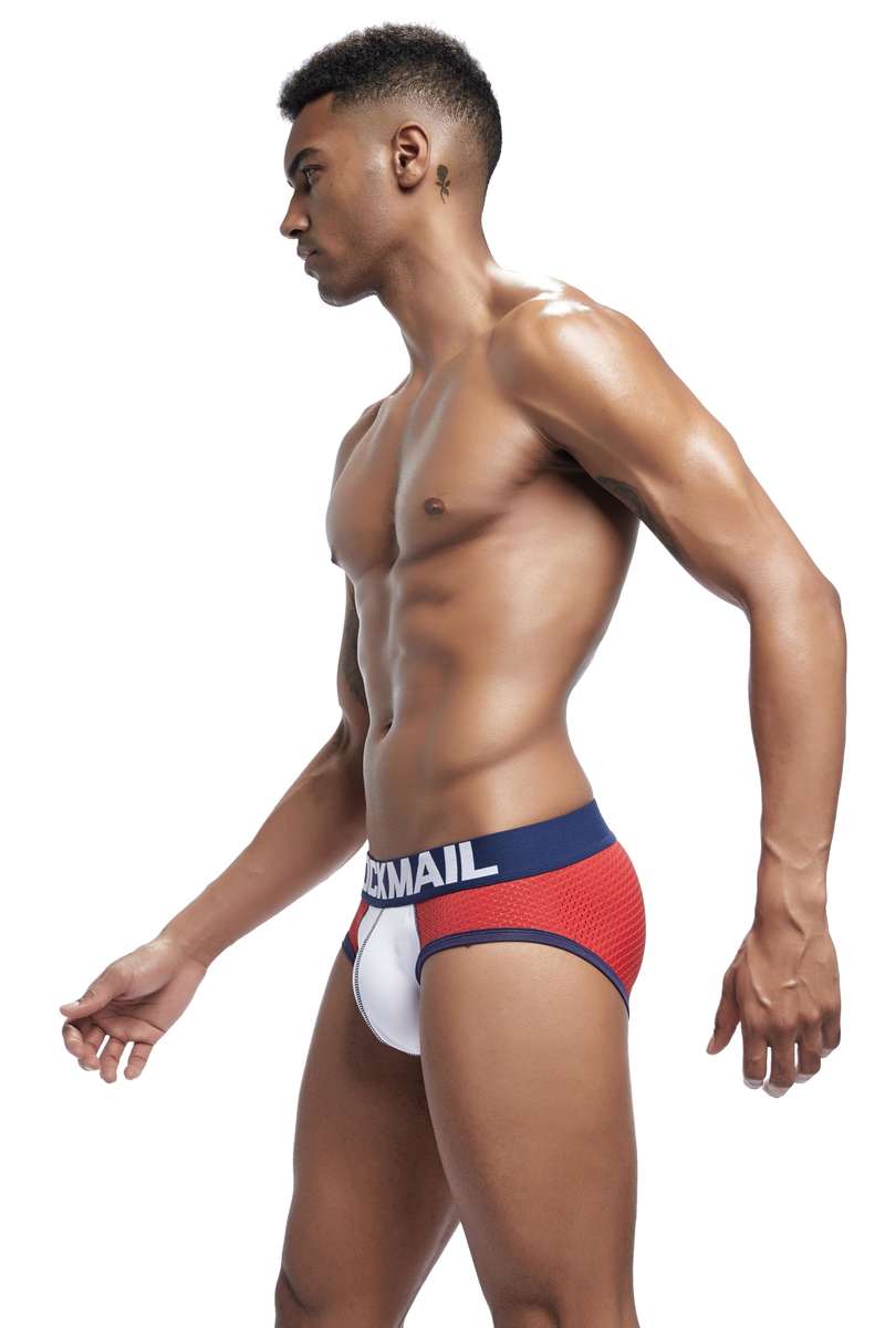 Jockmail Brief White/Red