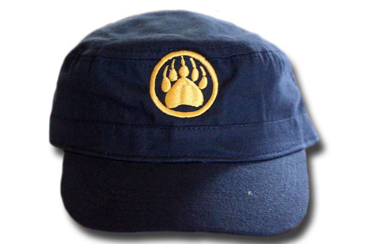 Military Cap - Gold Monogram Navy