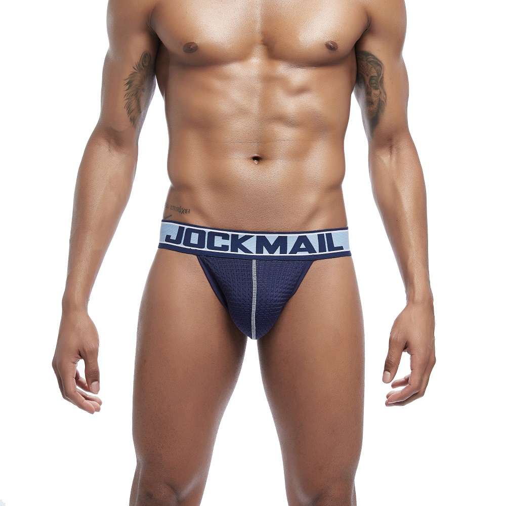 Jockmail Jockstrap Navy/Grey