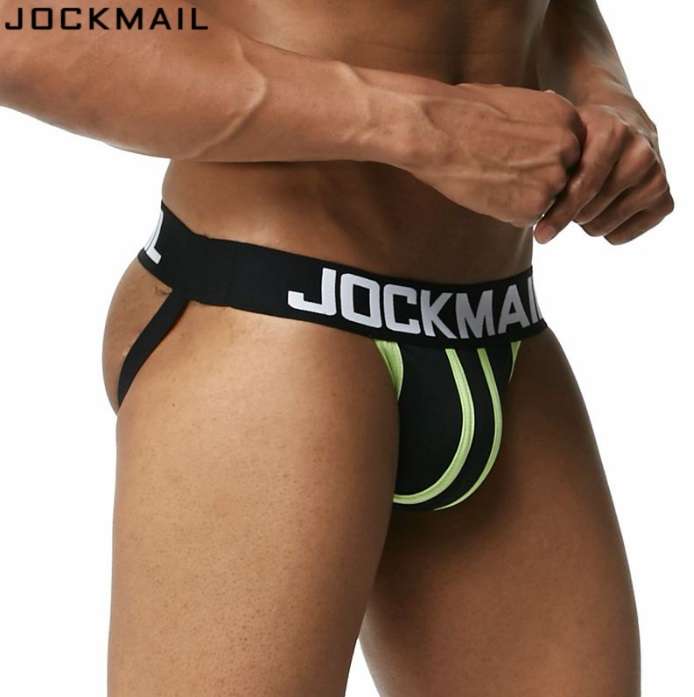 Jockmail Black Jockstrap