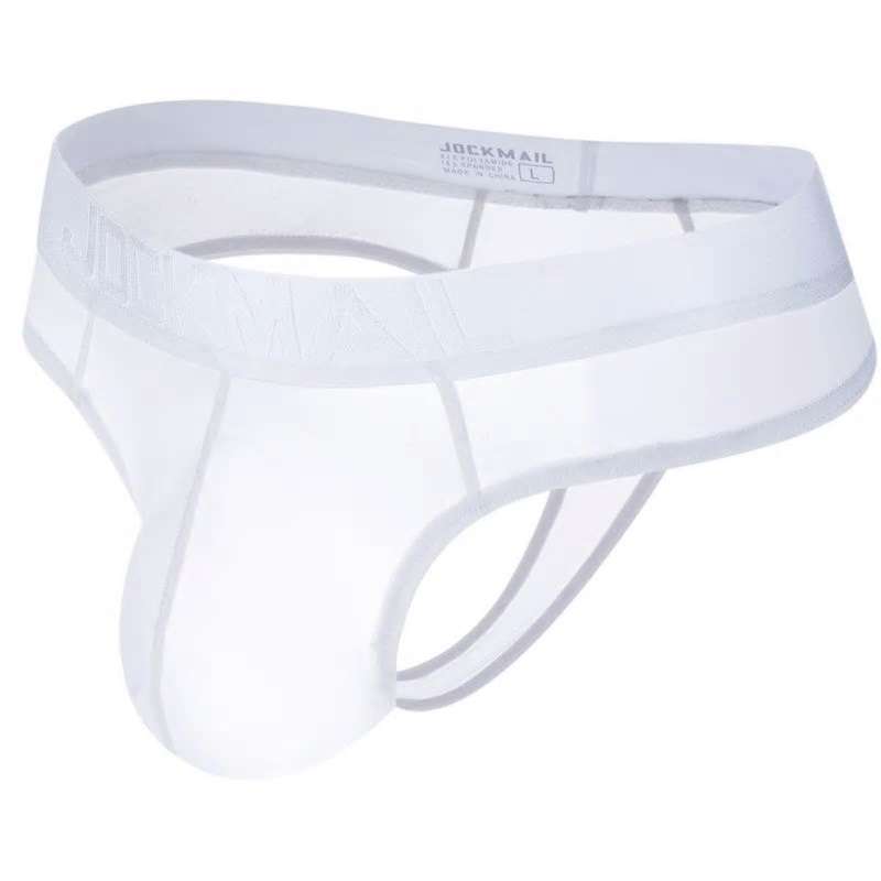 Jockmail Transparent thongs g strings White