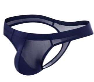 Jockmail Transparent thongs g strings Black