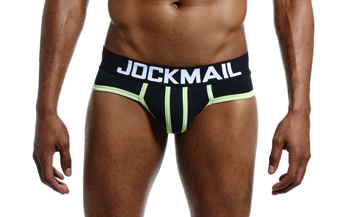 Jockmail Black and Lime Briefs
