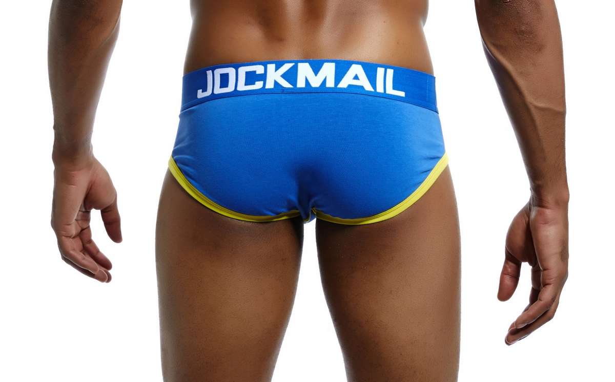 Jockmail Sky-Blue and Yellow Briefs