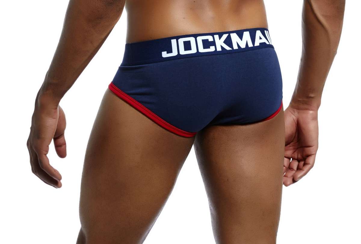 Jockmail Navy and Red Briefs