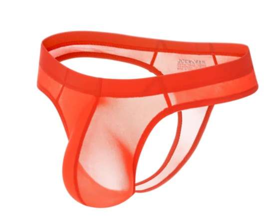 Jockmail Transparent thongs g strings Orange