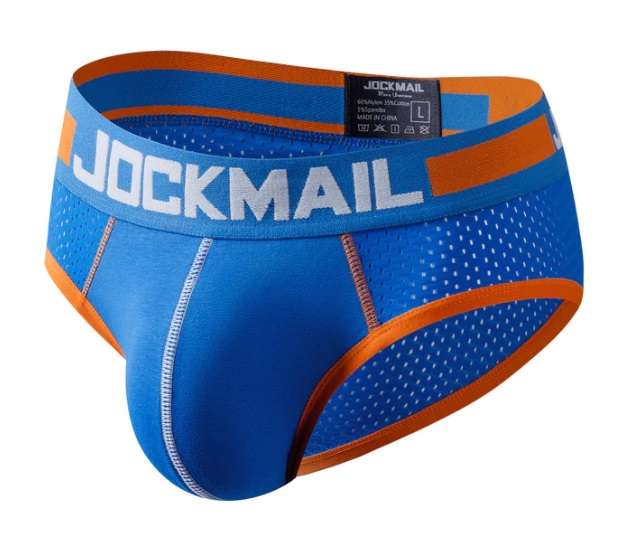 Jockmail Sky-Blue and Orange Briefs