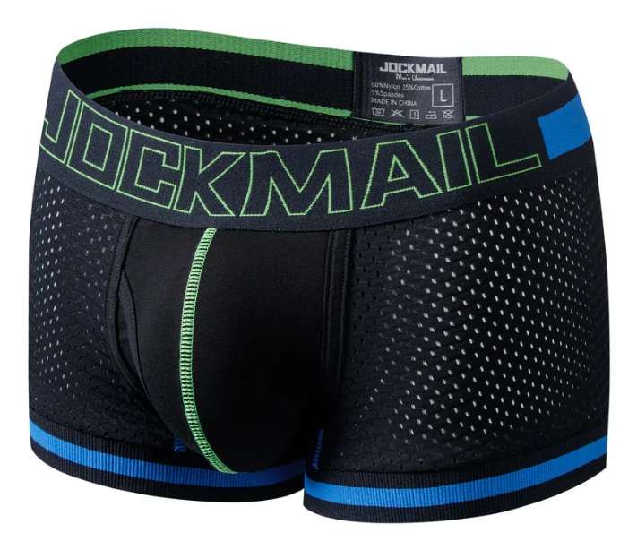 Jockmail Mens Boxer Mesh U-Pouch Navy