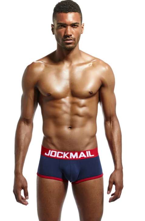Jockmail Striped Boxer with open Rear