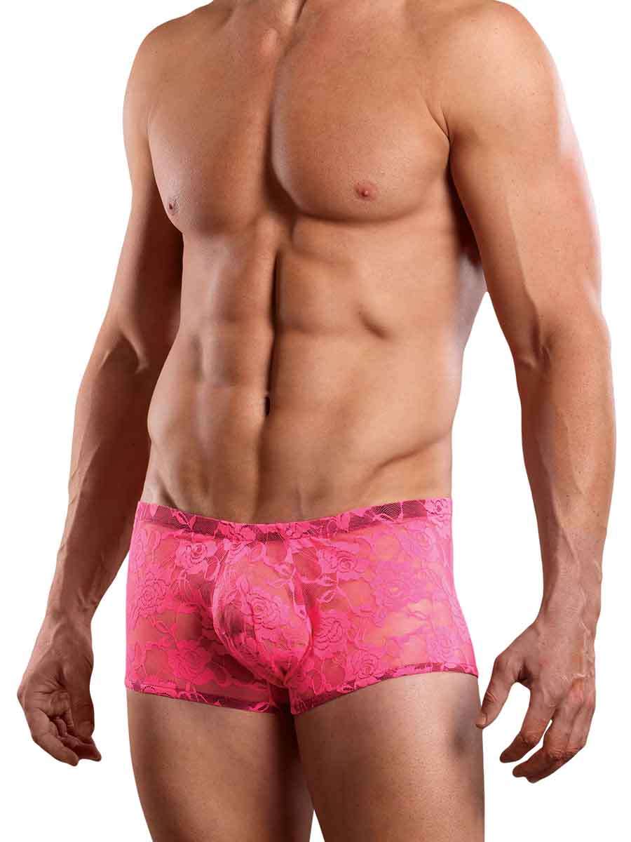 Neon Lace Mini Short - Pink