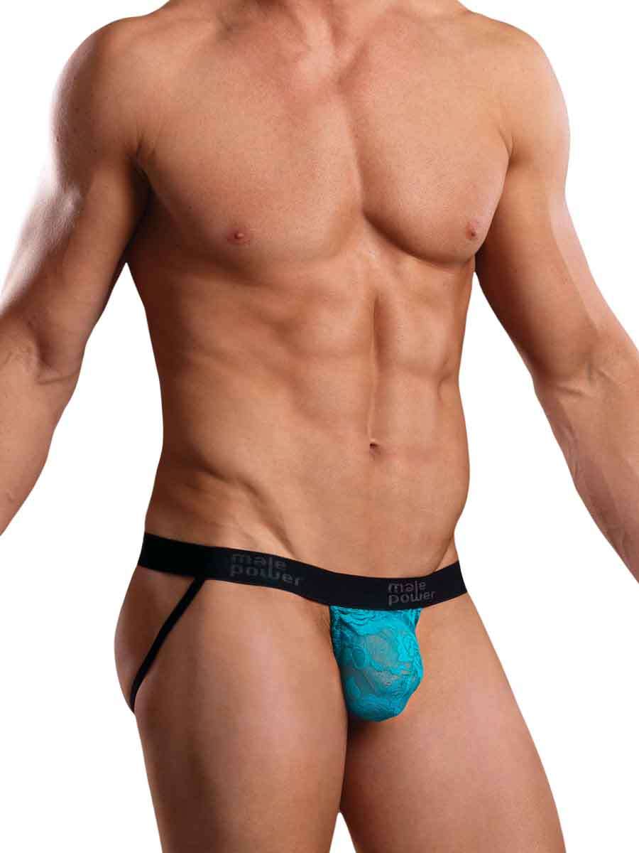 Neon Lace Jock - Turquoise
