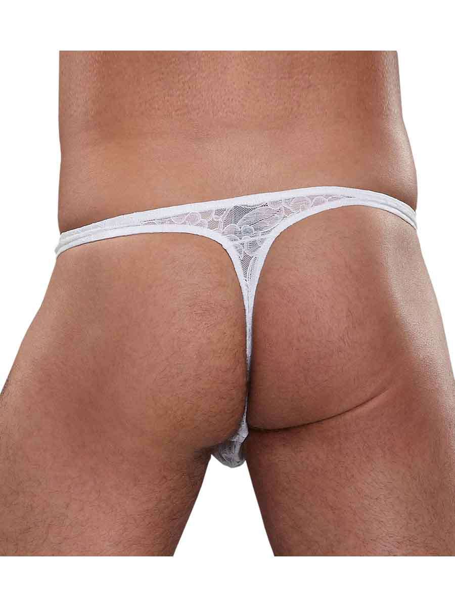 Stretch Lace Bong Thong - White