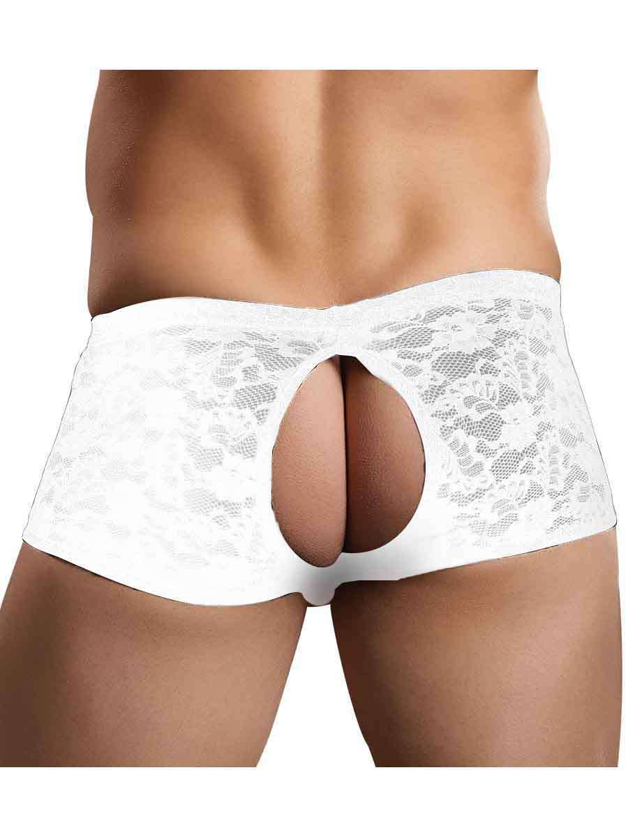 Stretch Lace Double Pleasure Short - White