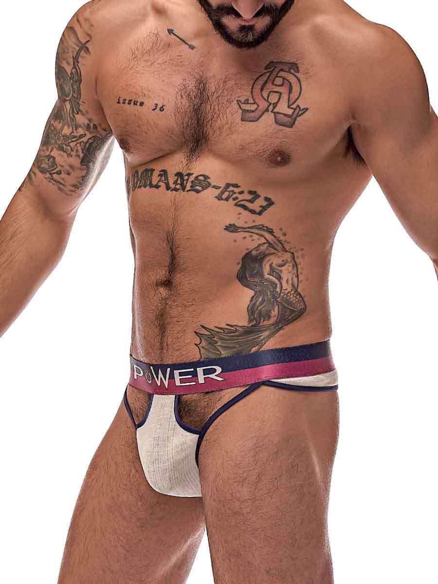 French Terry Cutout Thong - Ivory