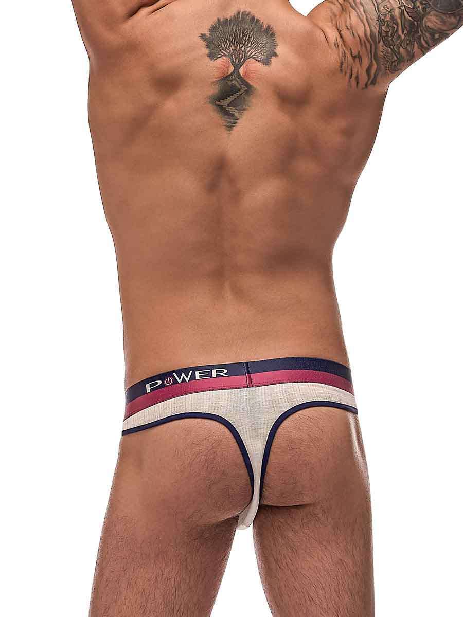 French Terry Cutout Thong - Ivory