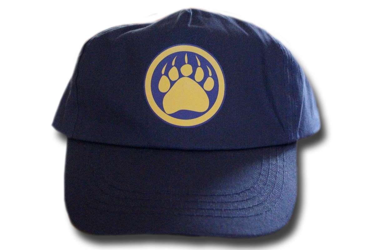 Cap - Gold Monogram Heat Transfer Navy