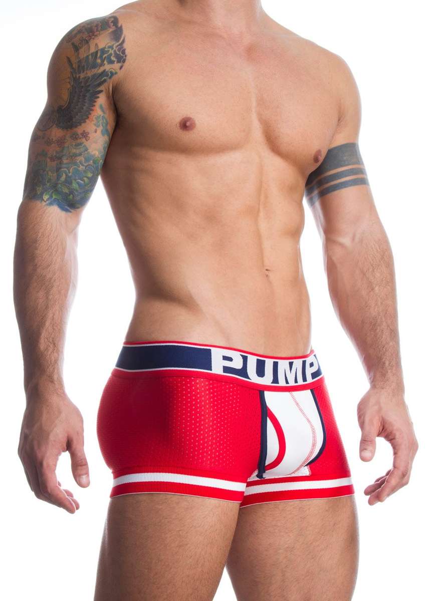 Pump Boxer Fever White / Red Mesh