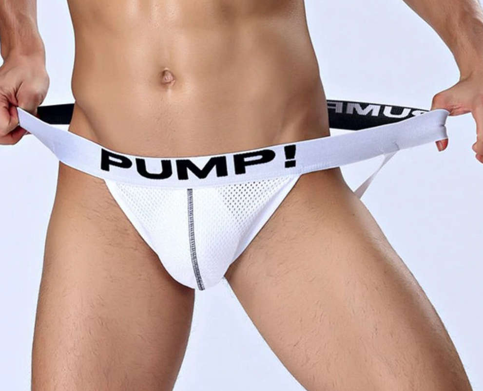 Pump Mesh Jockstrap White