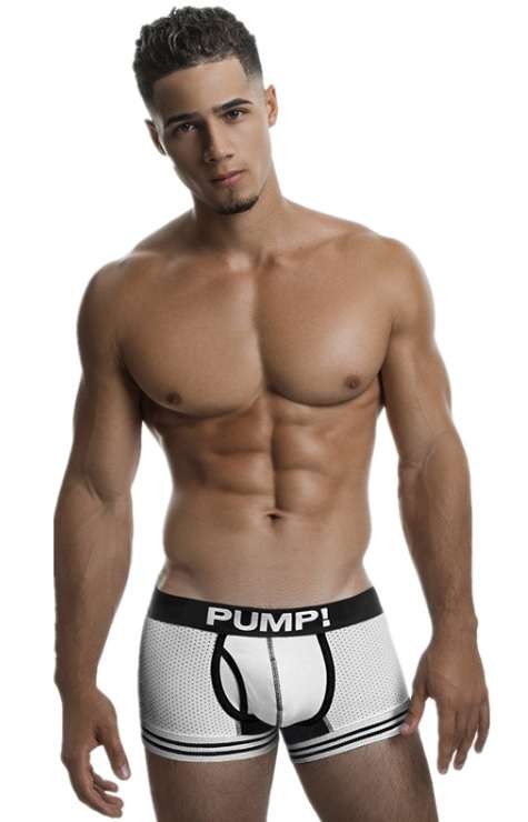 Pump Hollow Mesh Boxer White and Black