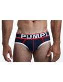 Pump Hollow Mesh Briefs Navy and Red