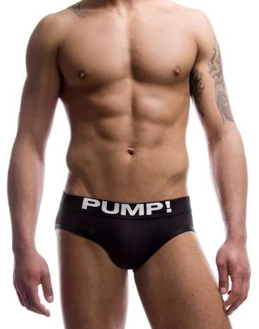 Pump Hollow Mesh Briefs Black