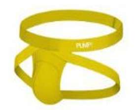 Pump Double-strap Yellow Jockstrap