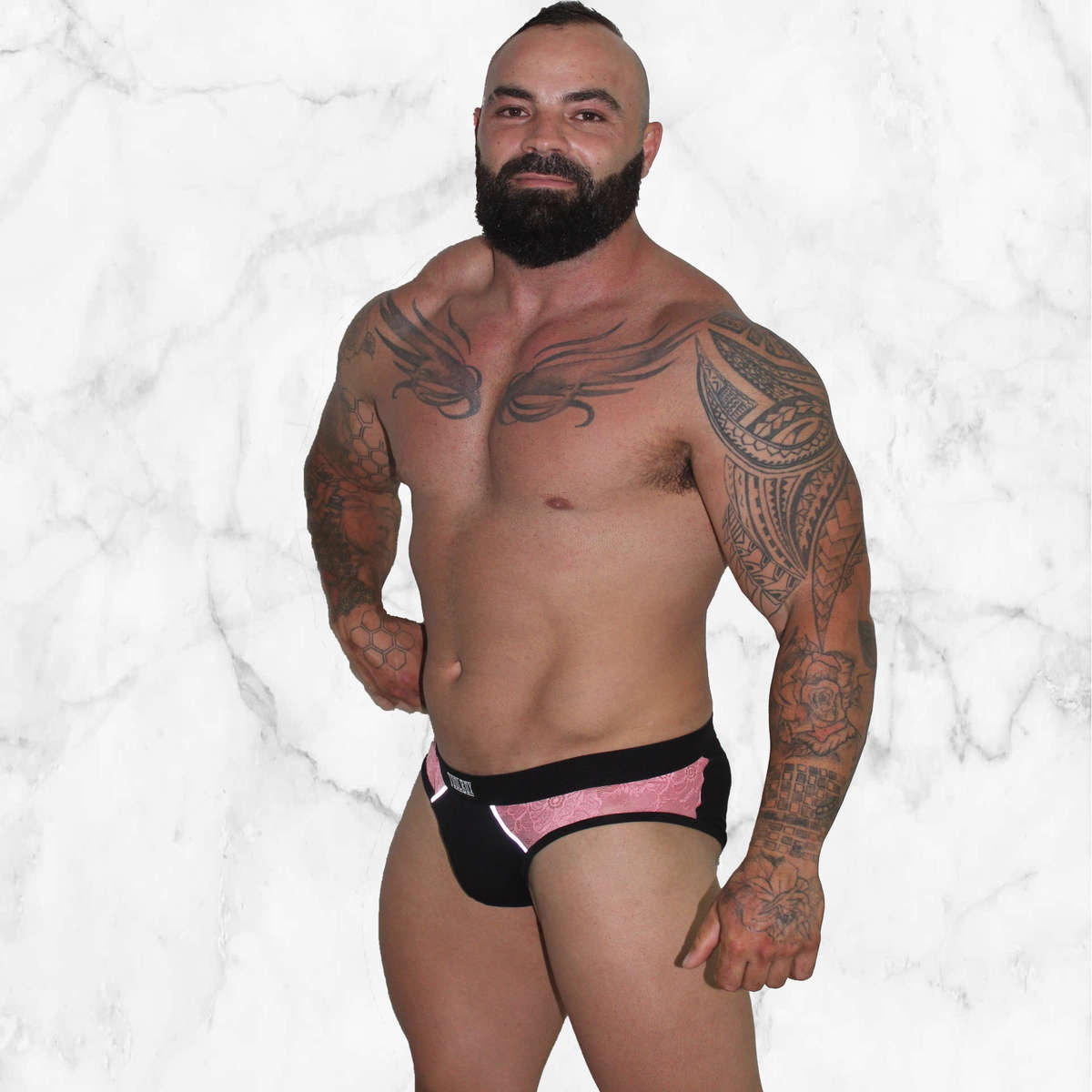 Toolbox Pink and Black lace