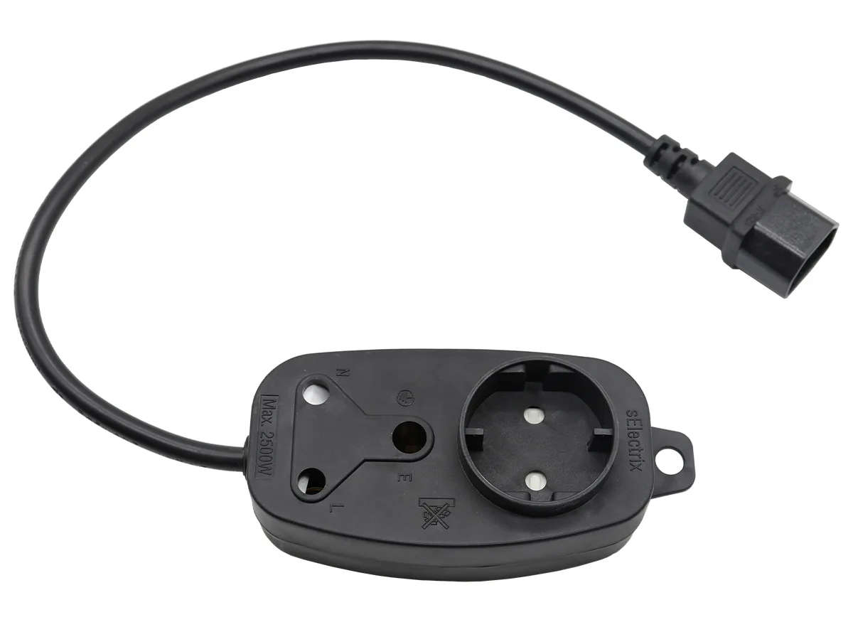 Locally Sourced MP-02WIEC-B Multi Plug 1x16A 1x5A 0.5m IEC Cord Black