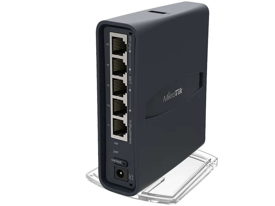 MikroTik RB-HAPACLTC MikroTik hAP ac Lite Tower 5 Port Ethernet 750Mbps WiFi 5 Router