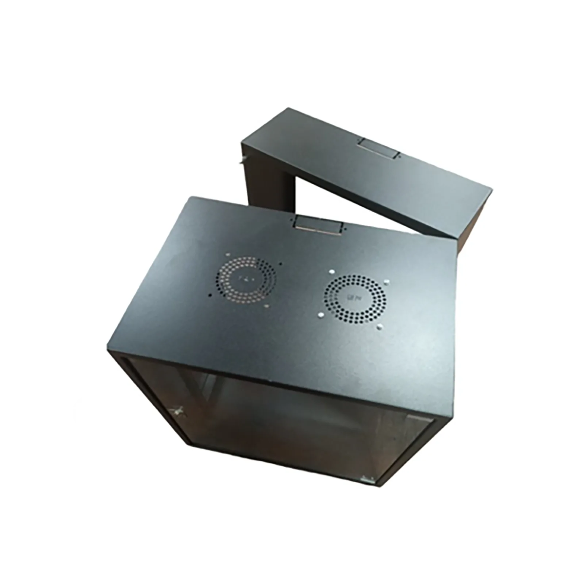 Zone ZELI-6U/400/200/1F/NE Zone Lite 6U 400+200mm Swing Frame Black Wall Mount Cabinet