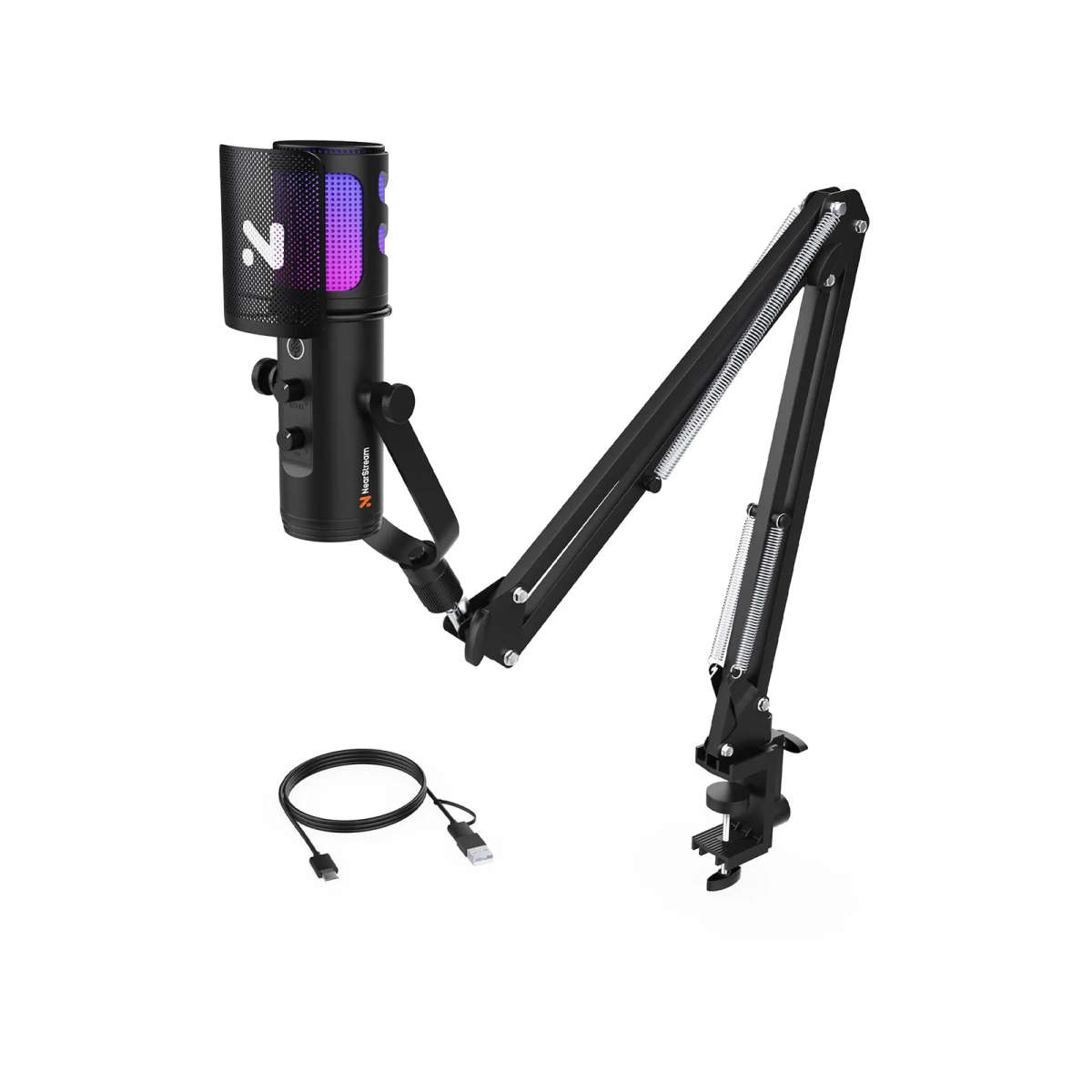 NearStream AW-AM30U NearStream PC/Condenser Noise Canceling Microphone with Boom Arm