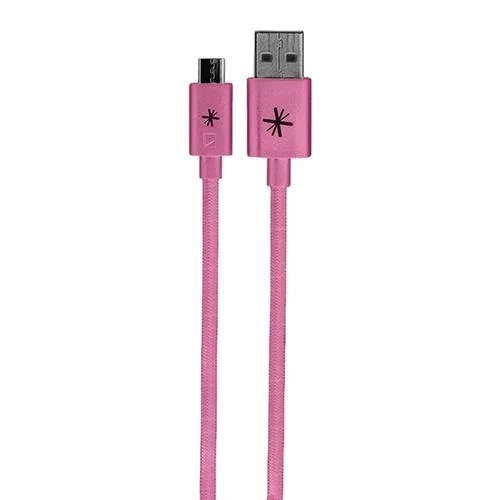 Whizzy WZUSMC25PINK Whizzy Pink Extra Long Micro USB Charge And Data