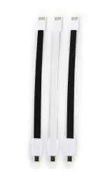 Whizzy WZUSBFL3BW Whizzy Black and White Designer 3 Pack Micro USB