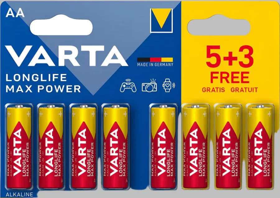 Varta 4008496744152 Varta Longlife Max Power Alkaline AAA 8 Pc