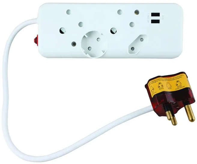 Ellies FBWP4U Ellies 4 Way Surge Multiplug Adaptor With USB