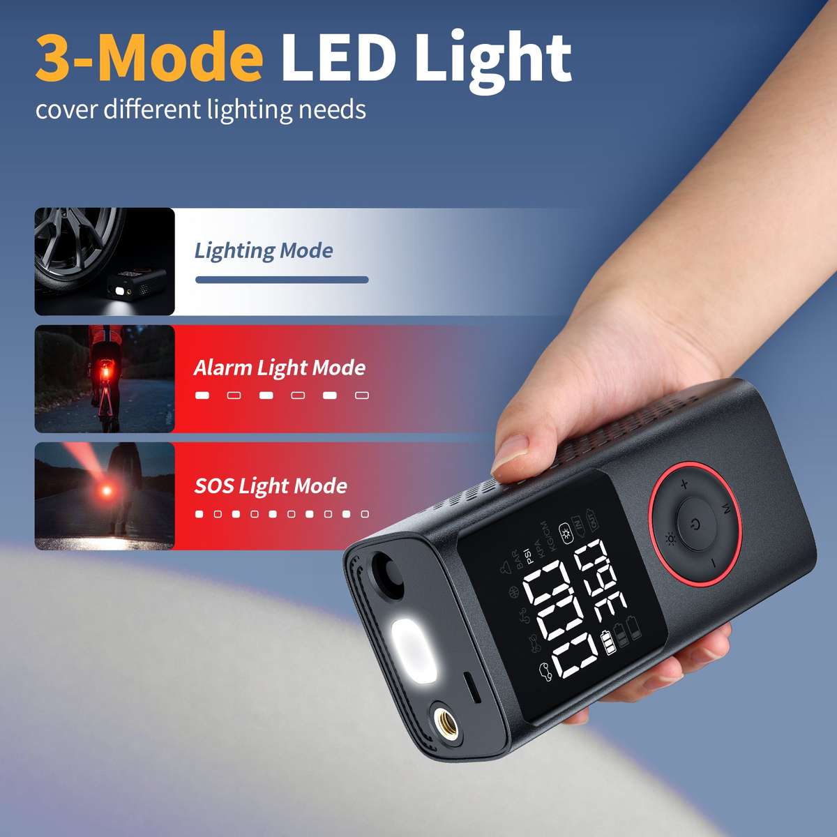 Multifunctional Smart Wireless Digital Display Portable Car Tire Pump