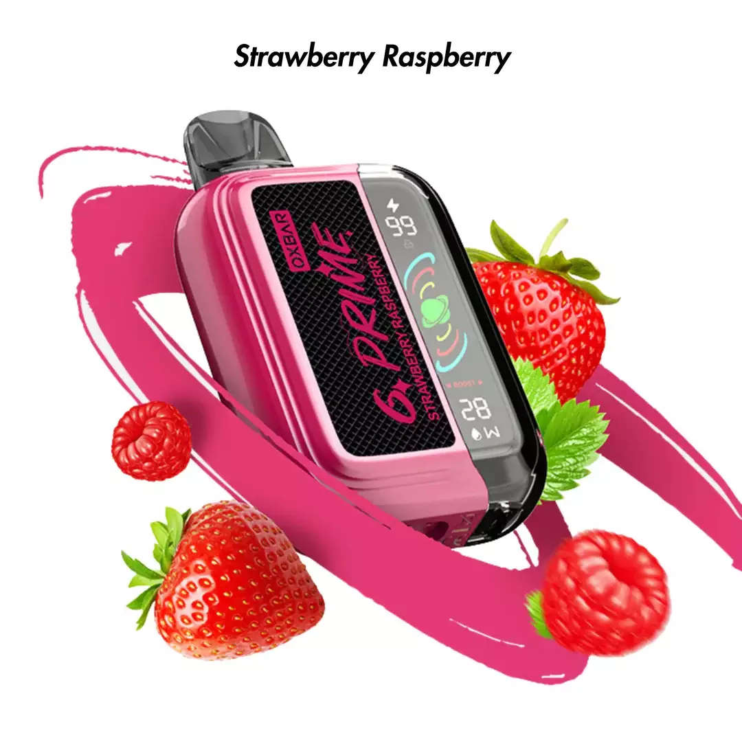 OXBAR G-Prime Disposable Vape | 25K puffs 5% | 900mAh Rechargeable Battery | Strawberry Raspberry