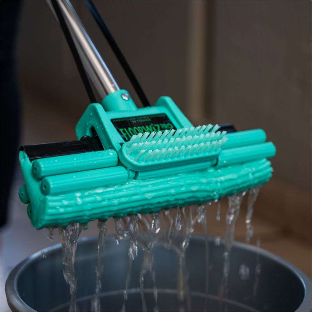 DEMO | Floorwiz Pro &amp; Brush Attachment | PVA Sponge Mop