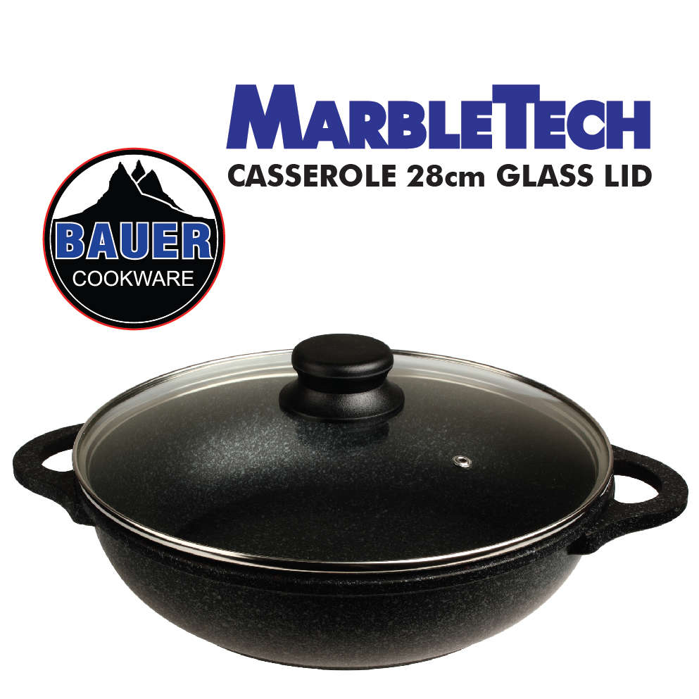 Bauer Marbletech 28cm Casserole | Non-Stick Pot