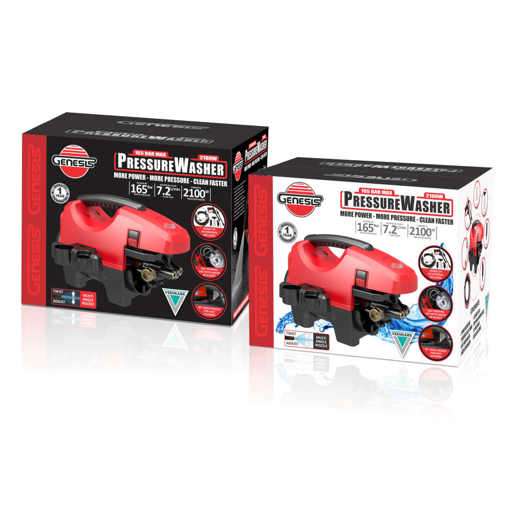 Genesis 2100W Pressure Washer | 165 Bar