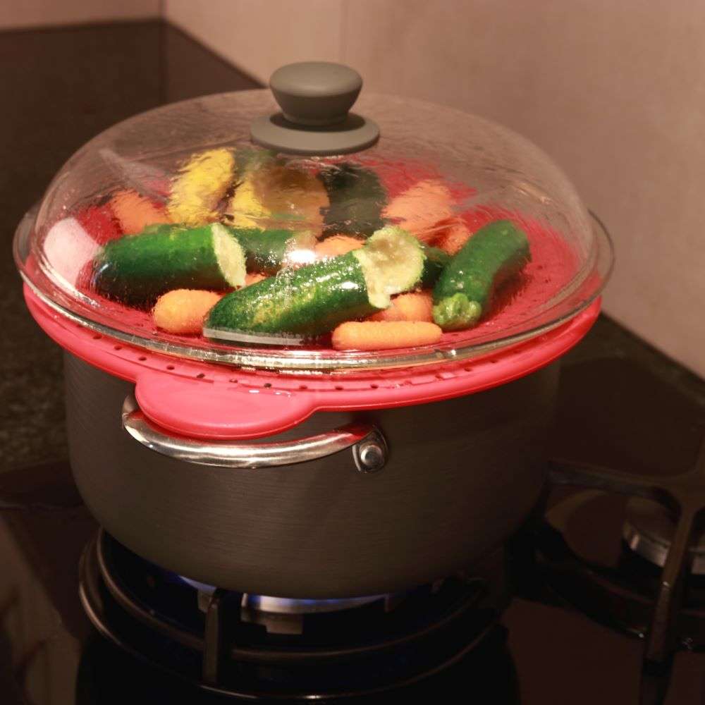 DEMO | Bauer Kitchen Guard | Silicone Lid | Splatter Screen | Pot Strainer | Steamer