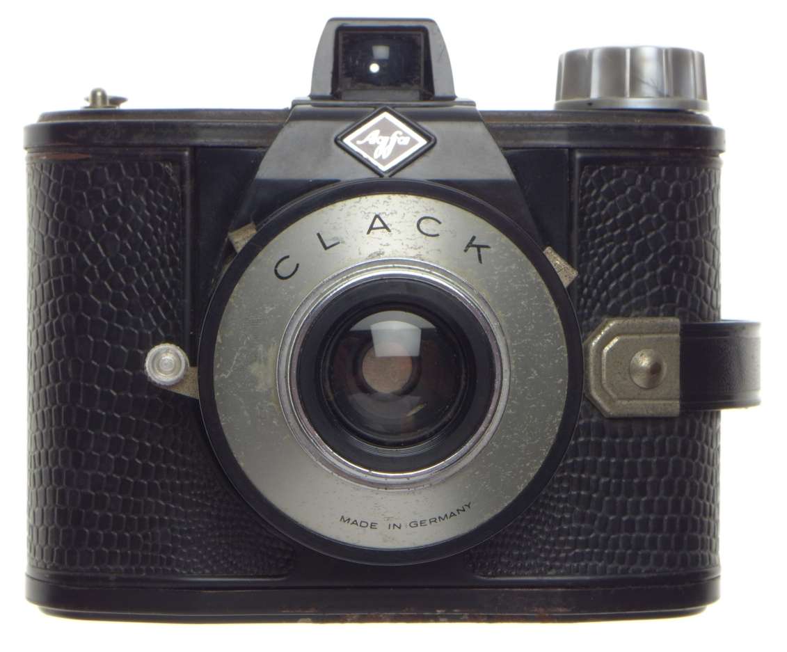 Agfa Clack Made in Germany looks like crocodile black leather good working order