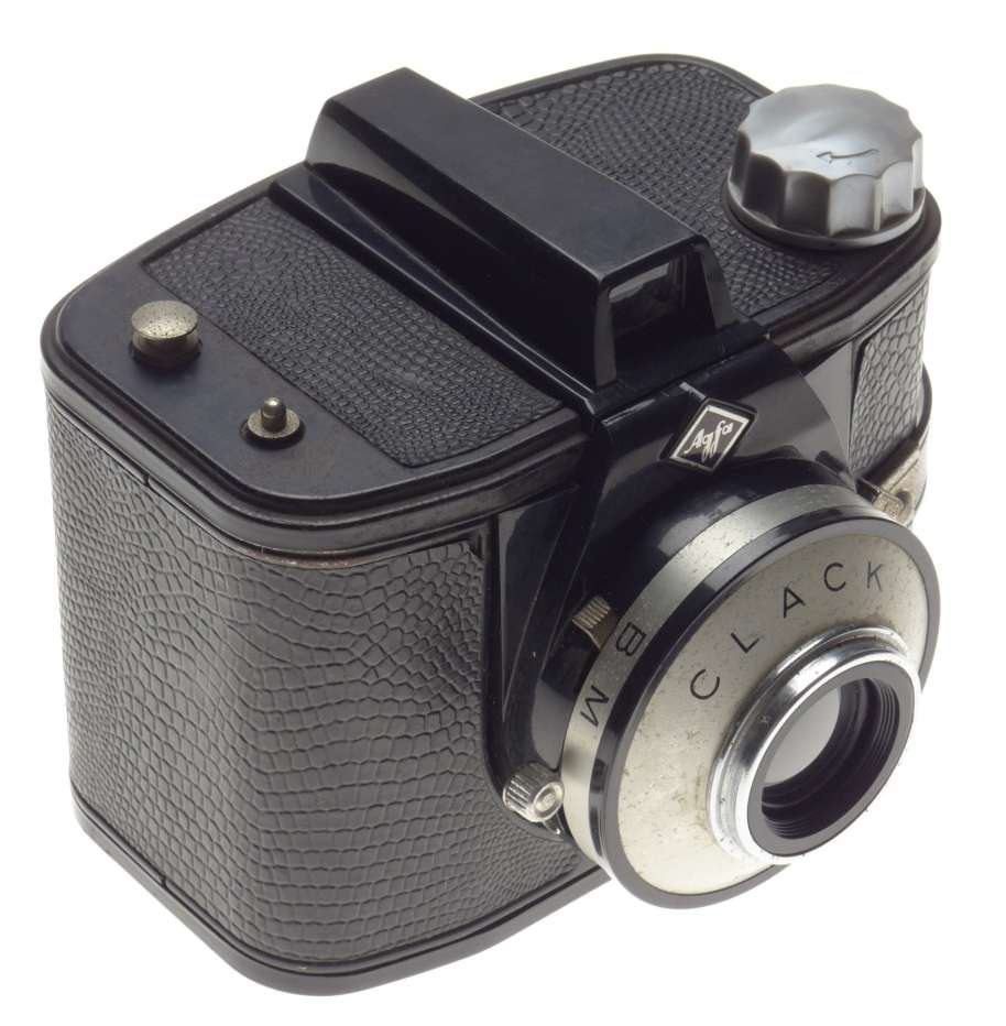 Agfa Clack Made in Germany looks like crocodile black leather good working order